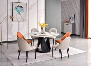 现代简约风格餐厅桌椅组合