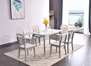 现代简约风格餐厅桌椅组合