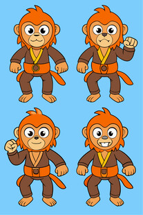 功夫小猴形象设计