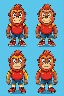 愤怒猴子角色设计集合