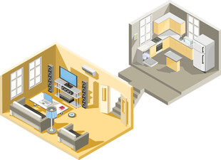 现代简约风格室内3D模型