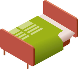 单人床简约3D模型展示