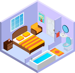 简约卧室3D场景