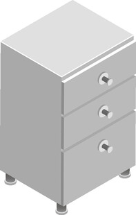 简约双抽屉金属文件柜