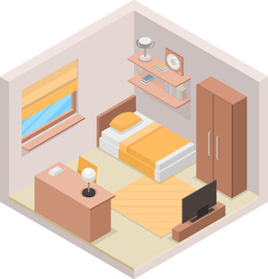 简约卧室3D模型展示
