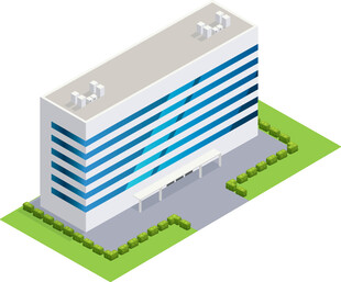 现代多层办公楼建筑模型