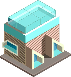 现代简约风格立体建筑模型