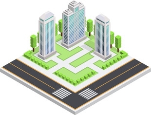 城市建筑景观立体效果图
