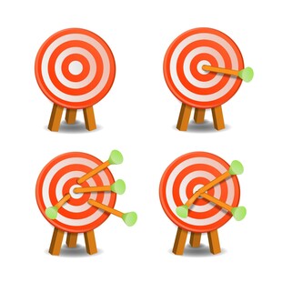 靶心与飞箭的精彩命中