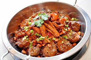 干锅辣鸭头