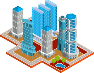 现代都市建筑群