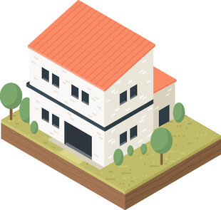 两层现代风房屋建筑模型