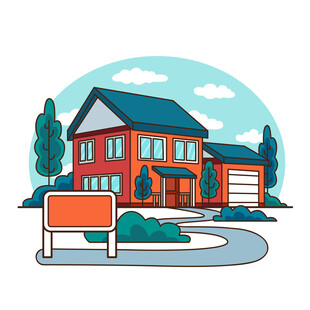 郊区独栋住宅景观