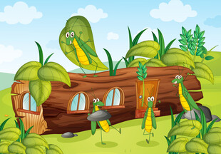 玉米主题创意木屋景观