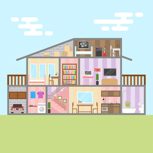 多彩温馨儿童主题房屋设计