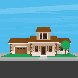 两层温馨住宅外观图