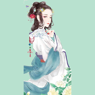 古风汉服女子优雅身姿