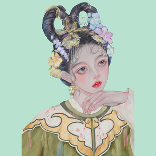 古风美人 精致发髻华服