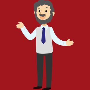 商务男士摊手展示姿态