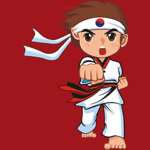 跆拳道少年展现帅气姿态