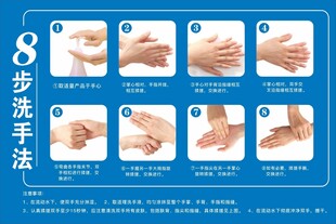 8步洗手法图示
