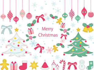 圣诞装饰图案节日氛围浓