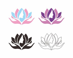 美容美发女性头像标志