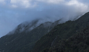 云雾缭绕的青山美景