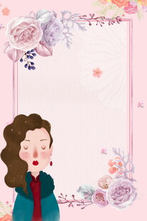 母亲节512清新粉色海报背景