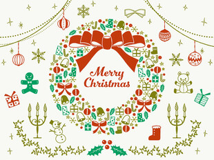 圣诞装饰元素矢量图