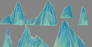 山峰插画