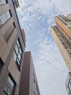 仰视城市高楼建筑景观