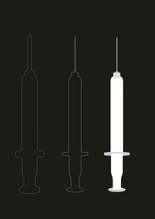 注射器轮廓剪影