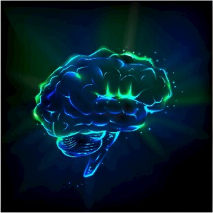 发光的科幻风格人类大脑