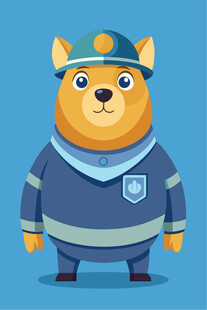 可爱警犬卡通形象