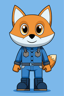 穿制服的可爱狐狸