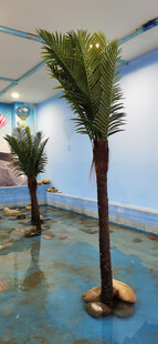 室内人造棕榈树景观展示