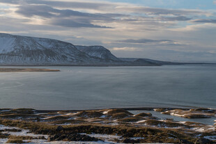 冬日海边壮丽山水景观