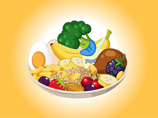 卡通食物插图