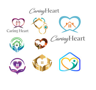 爱心关怀标志logo