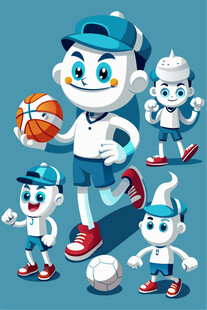 卡通运动小子形象集合