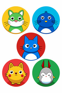 可爱卡通动物头像集合