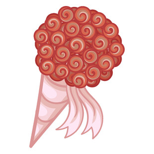 粉色漩涡花束
