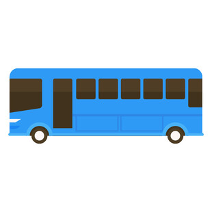 蓝色巴士图标