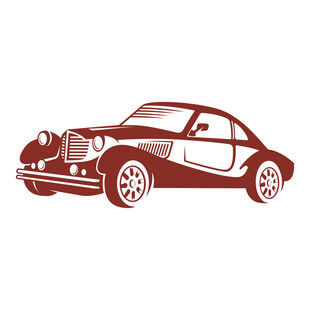 复古汽车轮廓图案