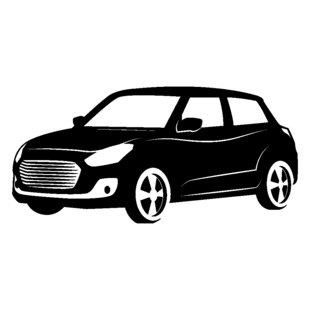 简约风格黑色轿车剪影