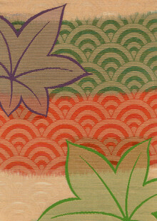 日式枫叶波纹图案设计