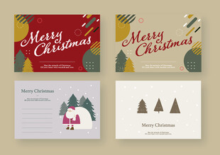 圣诞贺卡设计模板