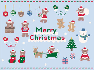 圣诞元素图案集合