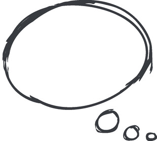 手绘黑色气泡对话框